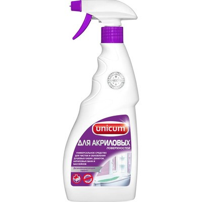 Моющее средство Unicum для акриловых ванн и душевых кабин спрей