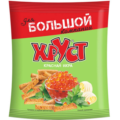 Как приготовить сухарики со вкусом красной икры