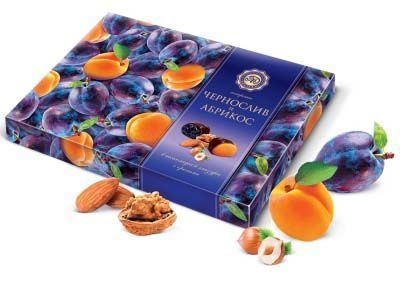 Конфеты Микаелло Чернослив и Абрикос с орехами в шоколадной глазури