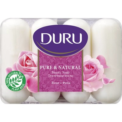 Мыло Duru Pure and Natural Роза экопак (4шт*85г)