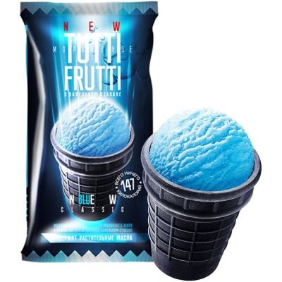 Мороженое Фабрика Грез TUTTI-FRUTTI с араматом тутти-фрутти (чёрный стакан) 12%