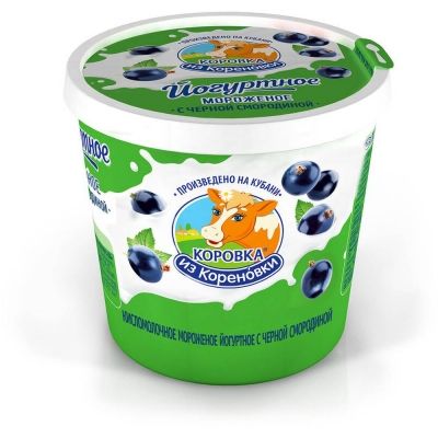 Мороженое Коровка из Кореновки Йогуртное мороженое с черной смородиной 6%