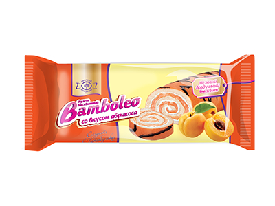 Бисквитный рулет со вкусом абрикоса