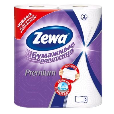 Бумажные  полотенца ЗЕВА 2-х слойные Премиум 2шт