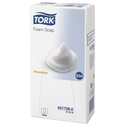 Мыло-пена S34 Tork Premium бирюзовое