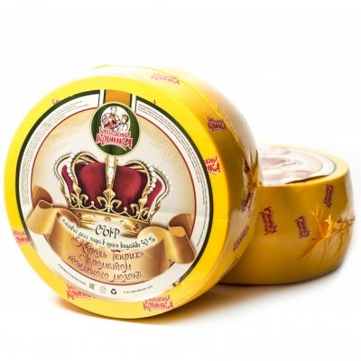 Сыр Бабушкина Крынка Король Генрих 50% с ароматом топленого молока