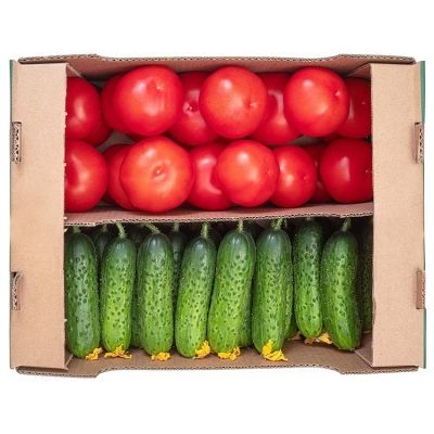 Овощи свежие Долина овощей Микс 2 (огурец короткоплодный + томат стандартный)
