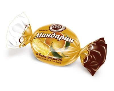 Конфеты Микаелло Мандарин в бело-темной шоколадной глазури