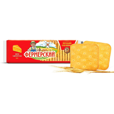 Крекер Ясная Поляна Фермерский с ароматом сыра