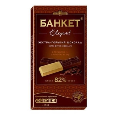 Шоколад Славянка Банкет Elegant горький 82% какао