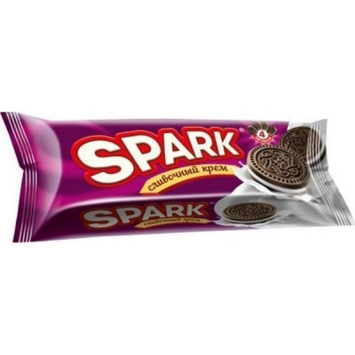 Печенье Славянка Спарк (Spark) с какао и начинкой сливочный крем