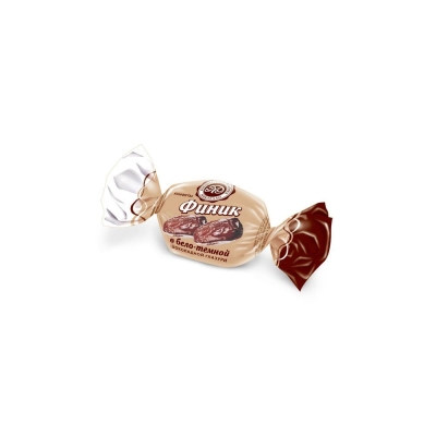 Конфеты Микаелло Финик в бело-темной шоколадной глазури с грецким орехом