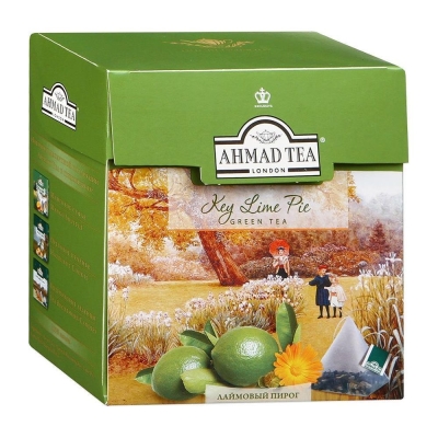 Чай зеленый Ahmad Tea Лайм 20 пирамидок