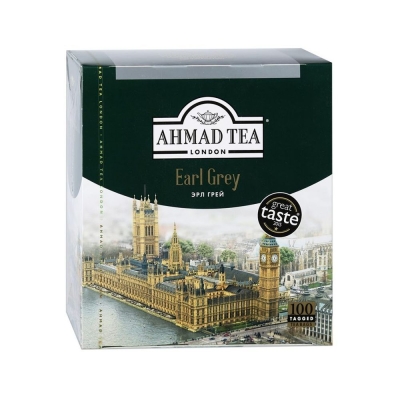 Чай черный Ahmad Tea Earl Grey Tea 100 пак.