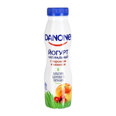 Йогурт питьевой Данон персик-кизил