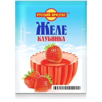 Желе Русский продукт быстрого приготовления клубника