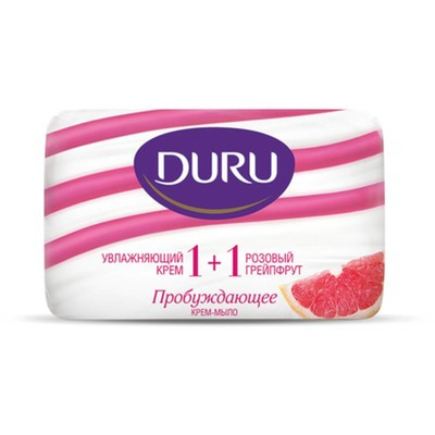 Туалетное мыло Duru Soft Sens 1+1 Крем&Розовый грейпфрут 