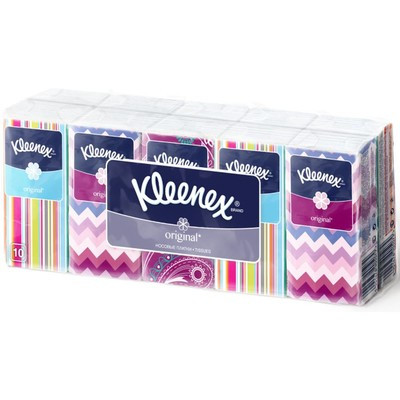 Носовые платки Kleenex Original спайка (10уп по 10шт)