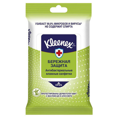 Влажные салфетки антибактериальные Kleenex 10 шт