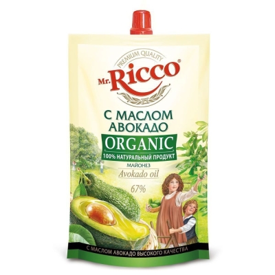 Майонез Mr.Ricco с маслом авокадо 67% (пакет дозатор)