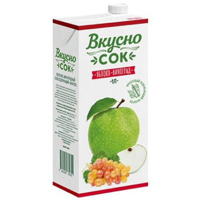 Сок ВкусноСок яблочно-виноградный т/п с крышкой