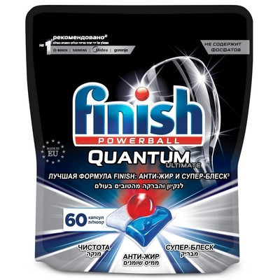 Капсулы для посудомоечных машин Finish Quantum Ultimate 60 шт дойпак