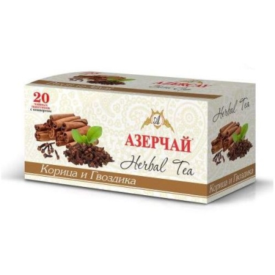 Чайный напиток расфасованный Азерчай корица и гвоздика 20пак