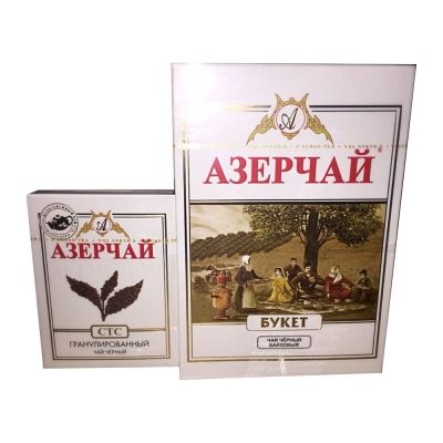 Чай черный Азерчай Букет крупнолистовой (картонная упаковка) + гранулированный чай СТС в подарок