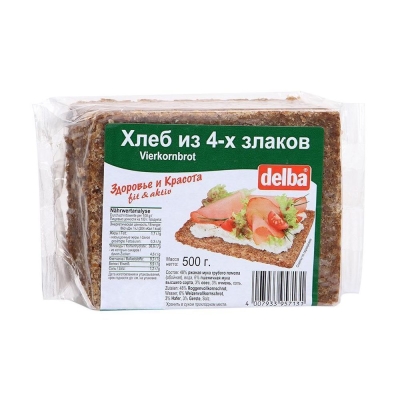 Хлеб ржаной Delba из 4-х злаков прессованный