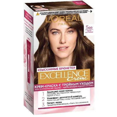 Краска для волос L'Oreal Excellence 500 светло- каштановый