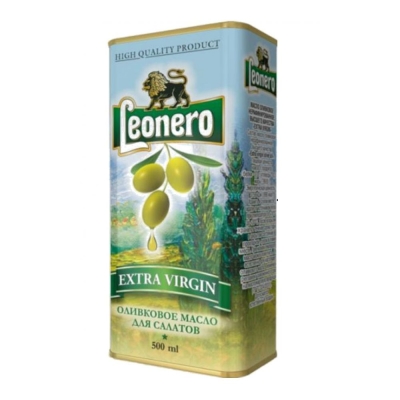 Масло Леонеро оливковое extra virgin ж/б для салата
