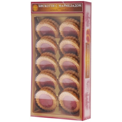 Печенье Бискотти с вишнёвым мармеладом ( прозр. коррекс )