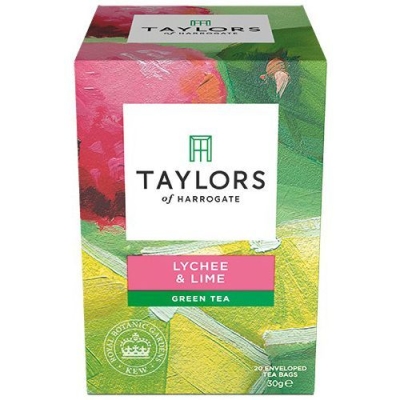 Чай зеленый листовой Taylors of Harrogate Личи и лайм 20 пак.