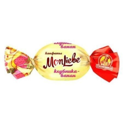 Конфеты МонЛибе (MonLiebe) суфле со вкусом банан-клубника