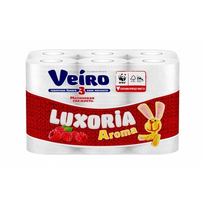 Бумага туалетная Veiro 3-слойная Luxoria 8 штук