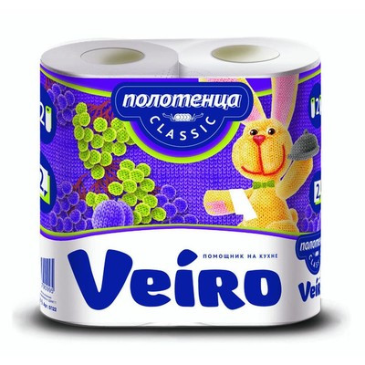 Полотенца бумажные  Veiro Classic 2-слойные, 2 штуки