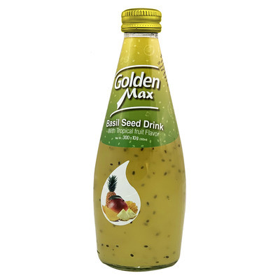 Напиток Golden Max с семенами базилика со вкусом тропических фруктов