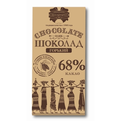 Шоколад Коммунарка Горький 68% эт-крафт