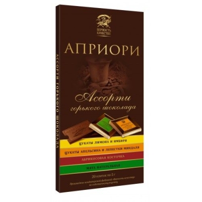 Шоколад Априори горький с цукатами и орехами