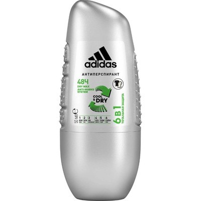 Дезодорант Adidas Део-ролик мужской Cool & Dry 6 в 1 48ч 