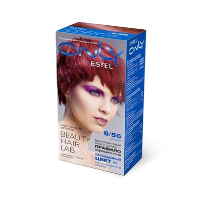 Стойкая краска-гель для волос Estel Only 6/56 Тёмно-русый красно-фиолетовый  