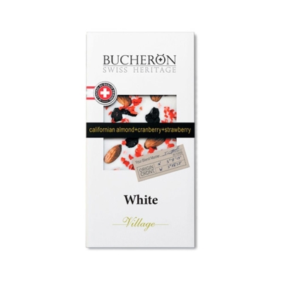 Шоколад Bucheron белый с миндалем, клюквой, клубникой