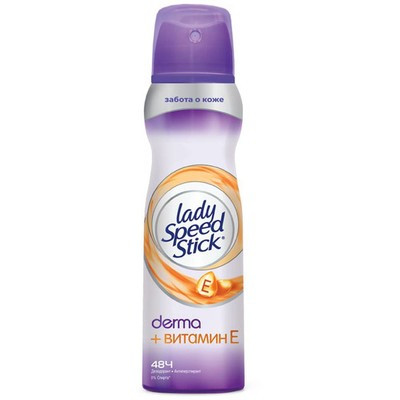 Дезодорант-антиперспирант LADY SPEED STICK спрей Derma + Витамин Е