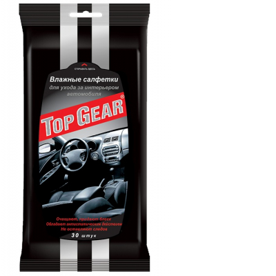 Влажные салфетки Top Gear №30 для салона автомобиля