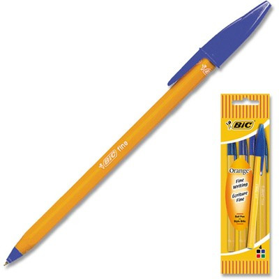 Ручка BIC Оранж, тонкая линия, син, (пак. 4шт)