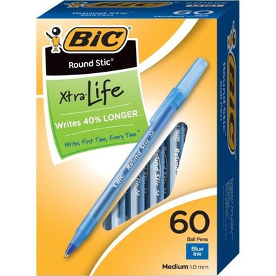 Ручка шариковая BIC ROUND STIC синяя (коробка 60шт)
