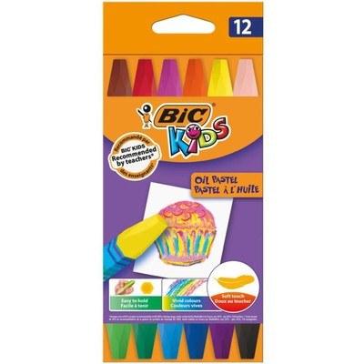 Мелки цветные BIC Oil Pastel 12 цветов