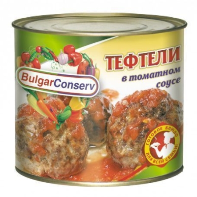 Тефтели Булгарконсерв в томатном соусе, ТУ ж/б