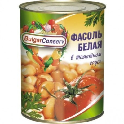 Фасоль белая Булгарконсерв в томатном соусе ж/б