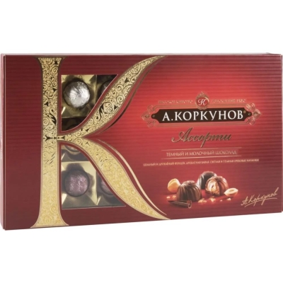 Набор конфет Коркунов Ассорти из тёмно-молочного шоколада